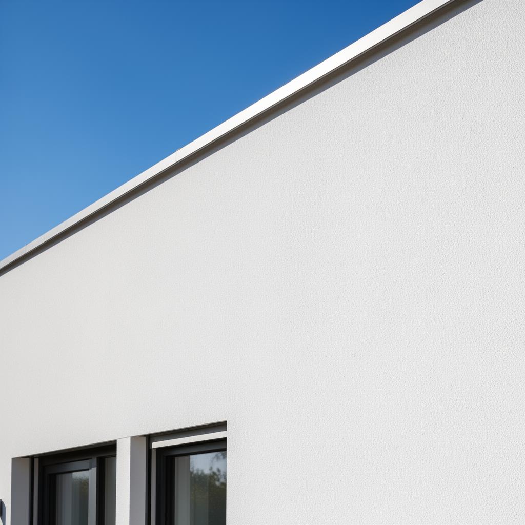 Frisch gereinigte Fassade vor blauem Himmel – sauberes Ergebnis nach professioneller Fassadenreinigung